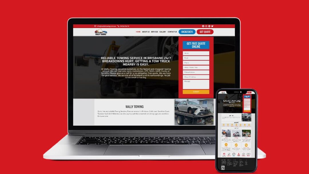 Wally Towing Website Design and Development