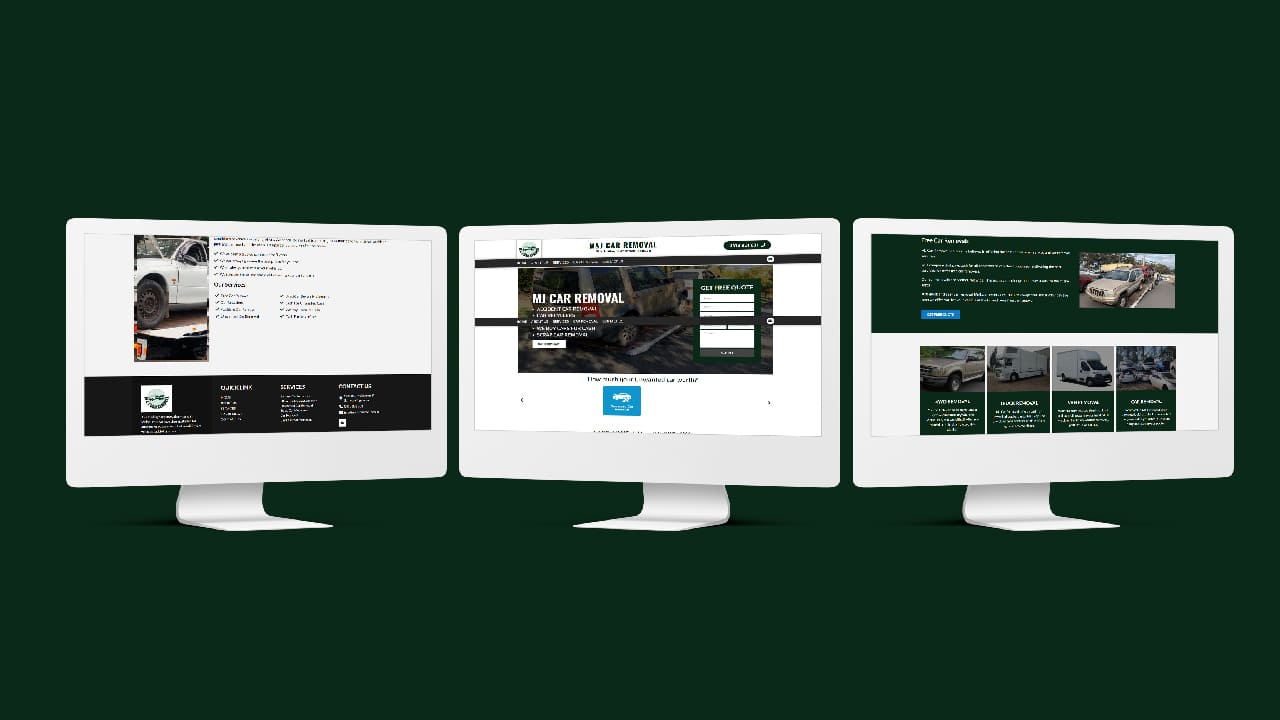Mj Car Removal Website Design and Development