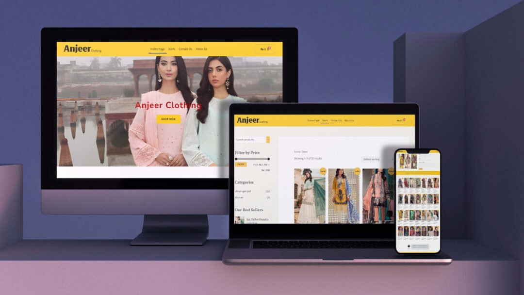Anjeer Clothing Responsive Website Design & Development