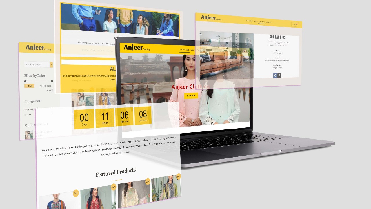 Anjeer Clothing Responsive Website Design & Development