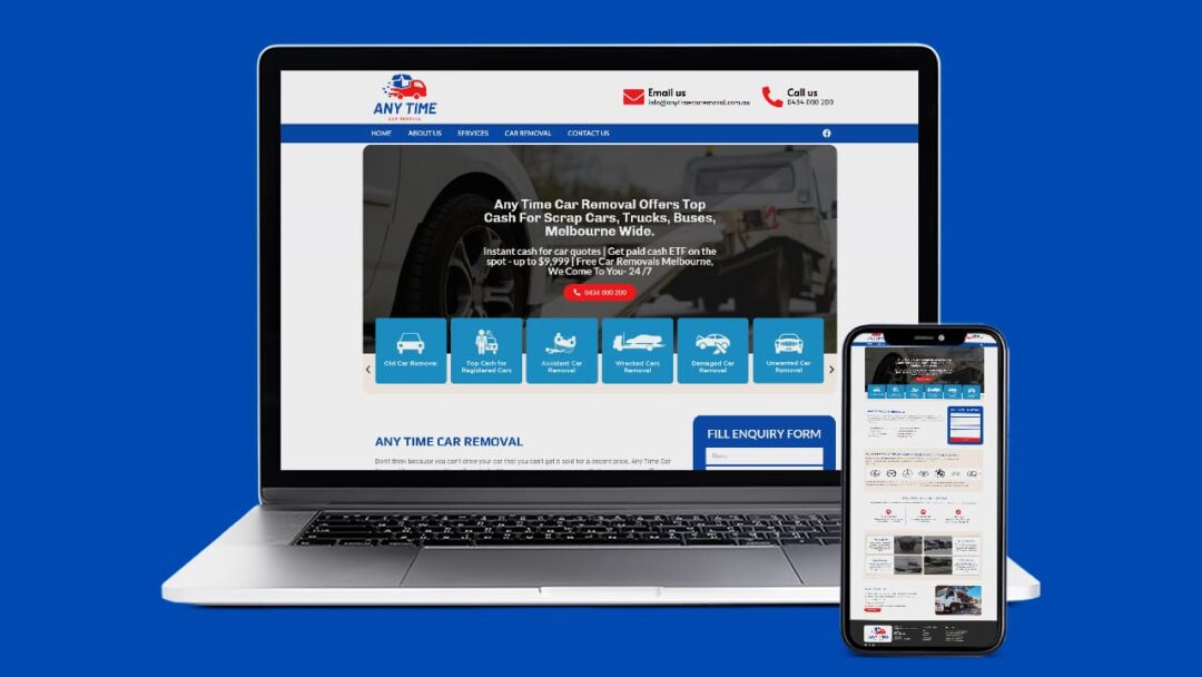 Anytime Car Removal Responsive Website Design & Development