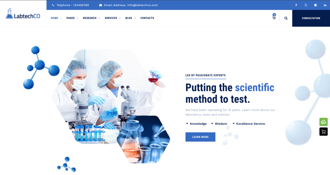 12 Highly Recommended WordPress Themes For Lab Website